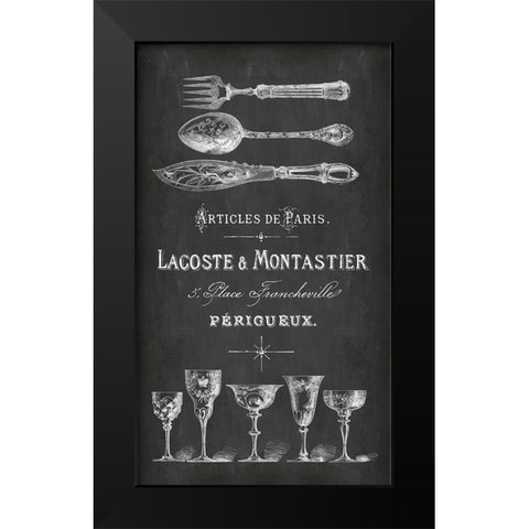 Chalkboard Nostalgic Dinner Black Modern Wood Framed Art Print by Haase, Andrea