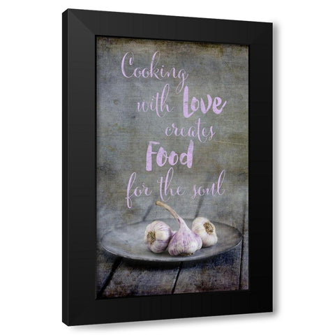 Kitchen Art Soul Food Black Modern Wood Framed Art Print with Double Matting by Haase, Andrea