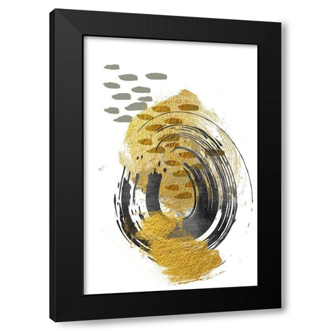 Gold Meets Neutrals II Black Modern Wood Framed Art Print with Double Matting by Haase, Andrea