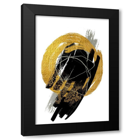 Gold Meets Neutrals III Black Modern Wood Framed Art Print by Haase, Andrea
