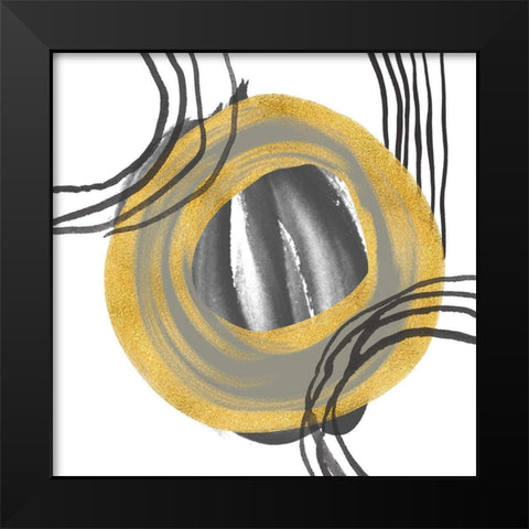 Gold Meets Neutrals VIII Black Modern Wood Framed Art Print by Haase, Andrea