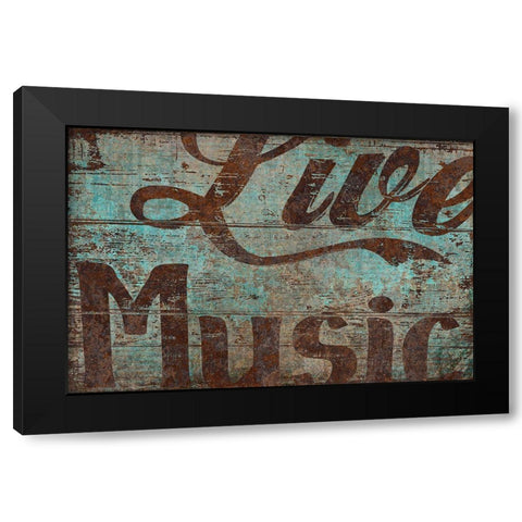 Live Music Black Modern Wood Framed Art Print with Double Matting by Haase, Andrea