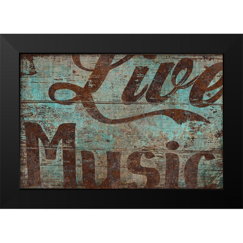 Live Music Black Modern Wood Framed Art Print by Haase, Andrea