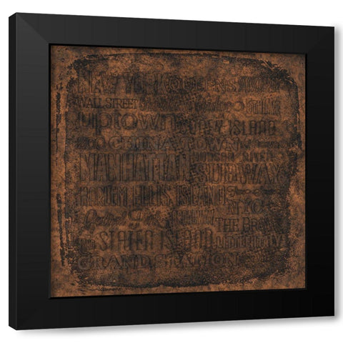 New York Forged from Iron Black Modern Wood Framed Art Print with Double Matting by Haase, Andrea