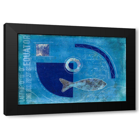 Calm Sea Black Modern Wood Framed Art Print by Haase, Andrea