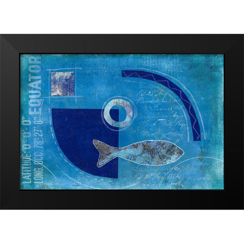 Calm Sea Black Modern Wood Framed Art Print by Haase, Andrea