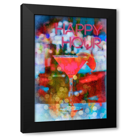 Happy Hour Black Modern Wood Framed Art Print with Double Matting by Haase, Andrea