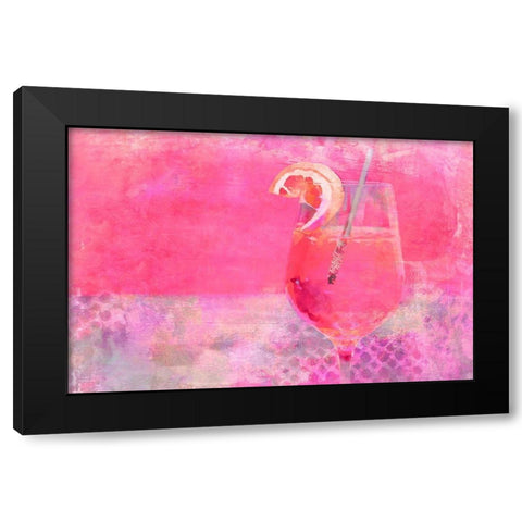 Cheers Black Modern Wood Framed Art Print by Haase, Andrea