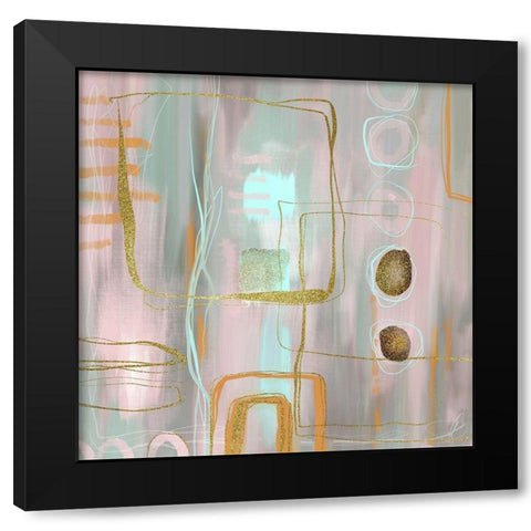 Faded Elegance Black Modern Wood Framed Art Print with Double Matting by Haase, Andrea