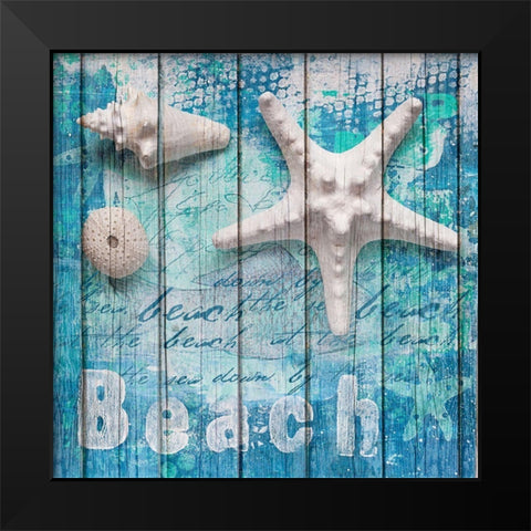 Beach Summer Black Modern Wood Framed Art Print by Haase, Andrea