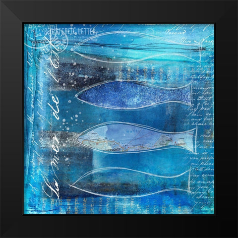 Down by the Sea I Black Modern Wood Framed Art Print by Haase, Andrea