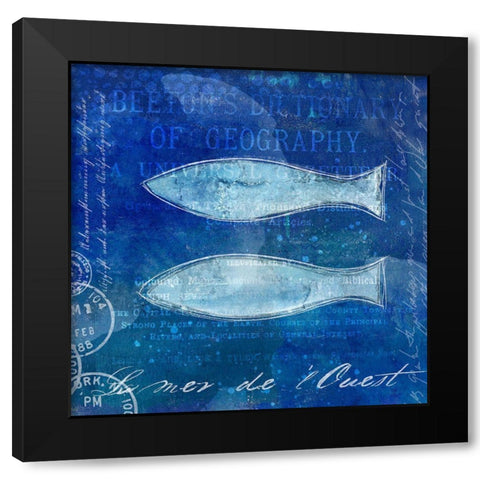 Down by the Sea II Black Modern Wood Framed Art Print by Haase, Andrea