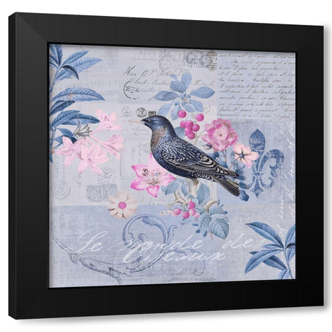 Starlings Garden Black Modern Wood Framed Art Print by Haase, Andrea