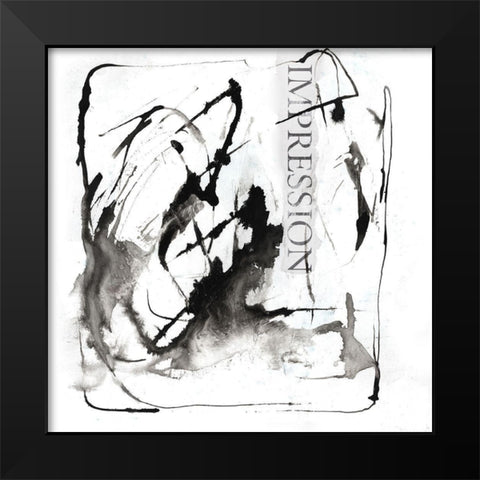 Abstract Impression Black Modern Wood Framed Art Print by Haase, Andrea