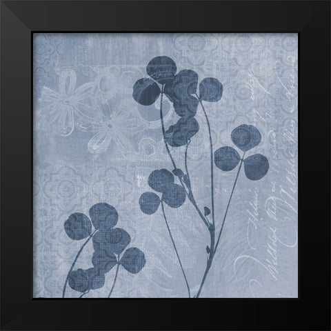 Grunge Floral Chic I Black Modern Wood Framed Art Print by Haase, Andrea