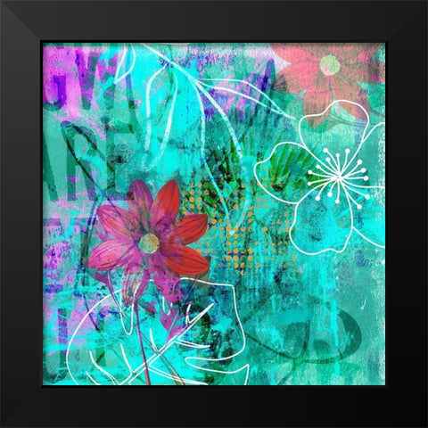 Decaying Floridity Black Modern Wood Framed Art Print by Haase, Andrea