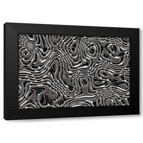 Chrome Weave Black Modern Wood Framed Art Print by Haase, Andrea