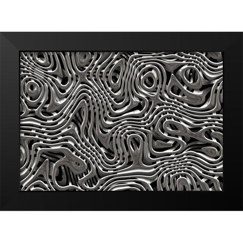 Chrome Weave Black Modern Wood Framed Art Print by Haase, Andrea