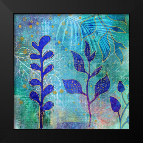 Magical Spring Garden Black Modern Wood Framed Art Print by Haase, Andrea