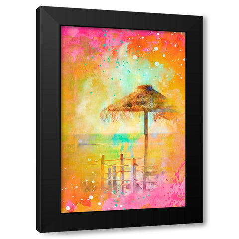 Summer Fun  Black Modern Wood Framed Art Print with Double Matting by Haase, Andrea