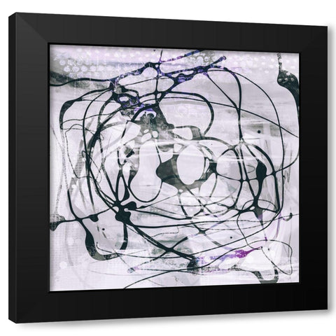 Confused Mind Black Modern Wood Framed Art Print by Haase, Andrea