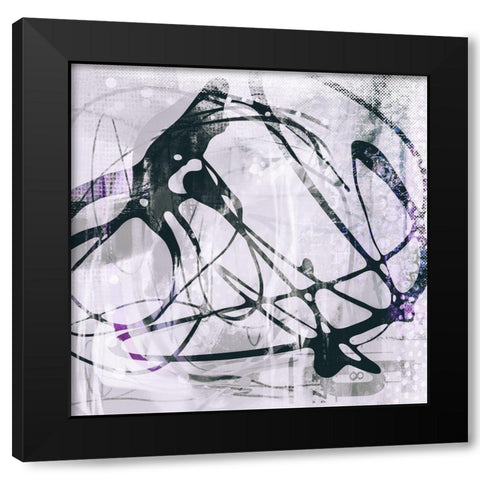Chaotic Times Black Modern Wood Framed Art Print with Double Matting by Haase, Andrea