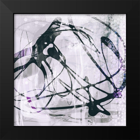 Chaotic Times Black Modern Wood Framed Art Print by Haase, Andrea