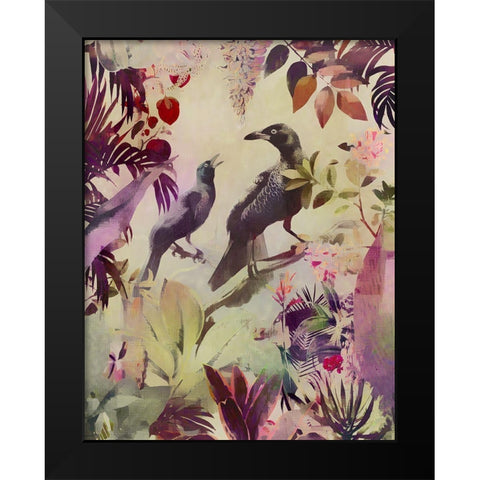 The Birds Hidden Paradise II Black Modern Wood Framed Art Print by Haase, Andrea