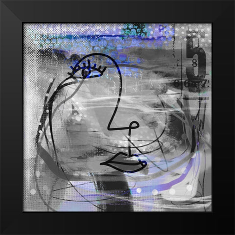 Nasty Girl I Black Modern Wood Framed Art Print by Haase, Andrea