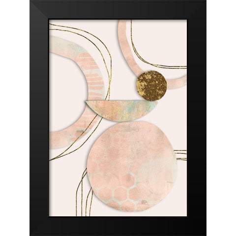 Paper Cut Elegance Black Modern Wood Framed Art Print by Haase, Andrea