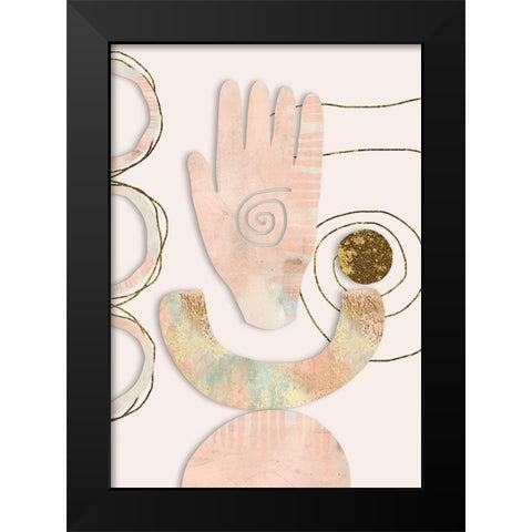 Eclectic Shapes Black Modern Wood Framed Art Print by Haase, Andrea