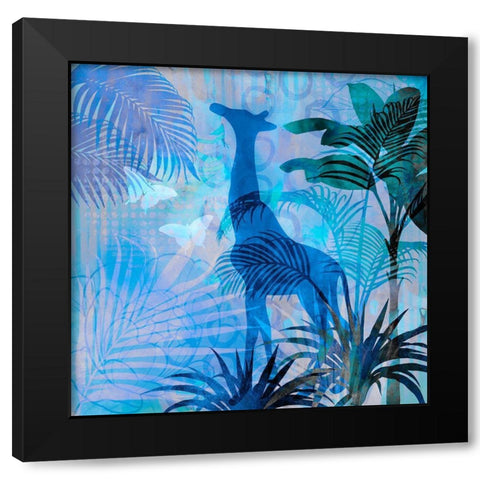 Giraffe of Africa II Black Modern Wood Framed Art Print by Haase, Andrea
