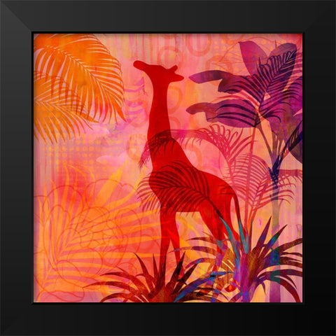 Giraffe of Africa IV Black Modern Wood Framed Art Print by Haase, Andrea