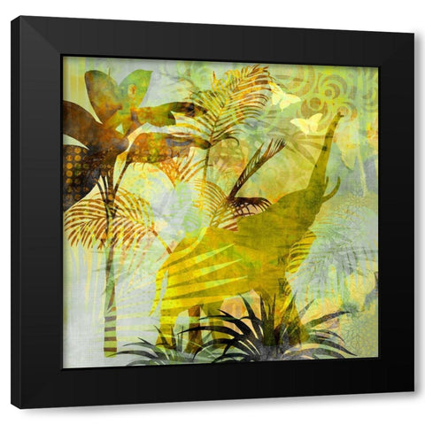Elephant of Africa III Black Modern Wood Framed Art Print by Haase, Andrea