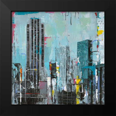 City Living II Black Modern Wood Framed Art Print by Joy, Julie