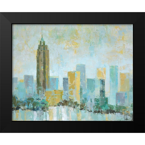 City View II Black Modern Wood Framed Art Print by Joy, Julie
