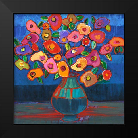 Flower Delight I Black Modern Wood Framed Art Print by Joy, Julie