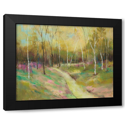 Wooded Pathway II Black Modern Wood Framed Art Print by Joy, Julie