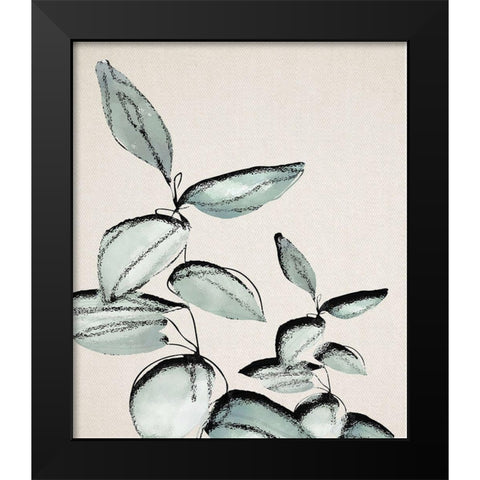 Leaf DÃ©cor II Black Modern Wood Framed Art Print by Smith, Karen
