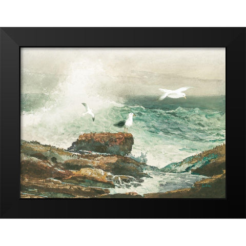 Green Ocean I Black Modern Wood Framed Art Print by Hunziker, Steve
