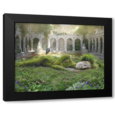 Monument Garden II Black Modern Wood Framed Art Print with Double Matting by Hunziker, Steve