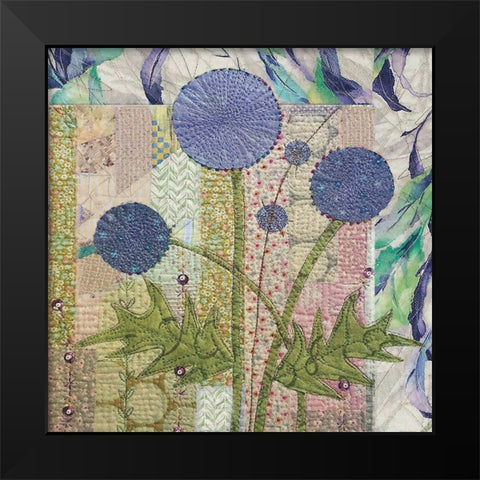 Patchwork  Black Modern Wood Framed Art Print by Hunziker, Steve