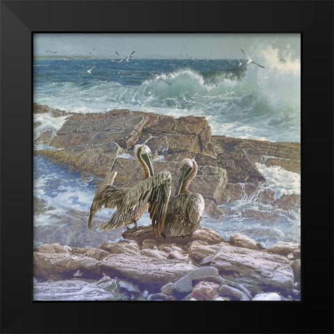 Deep Sea I Black Modern Wood Framed Art Print by Hunziker, Steve