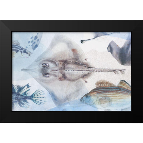 Deep Sea IV Black Modern Wood Framed Art Print by Hunziker, Steve