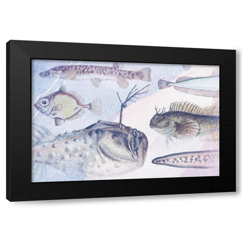 Deep Sea V Black Modern Wood Framed Art Print by Hunziker, Steve