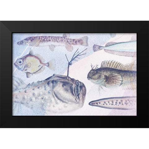 Deep Sea V Black Modern Wood Framed Art Print by Hunziker, Steve