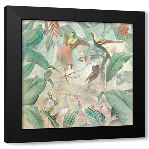 Vintage Tropics I Black Modern Wood Framed Art Print by Hunziker, Steve