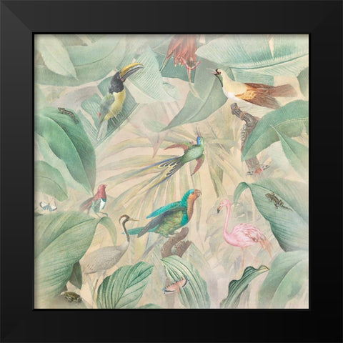 Vintage Tropics II Black Modern Wood Framed Art Print by Hunziker, Steve