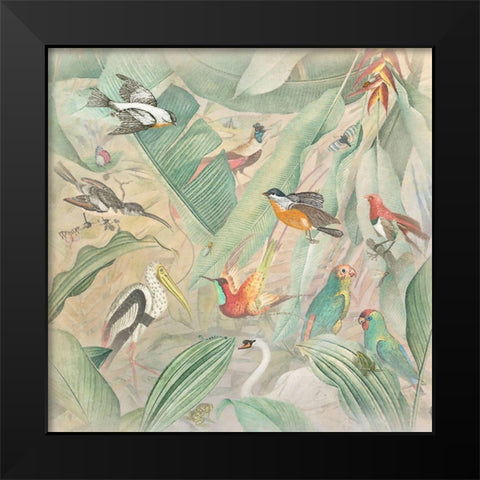 Vintage Tropics IV Black Modern Wood Framed Art Print by Hunziker, Steve