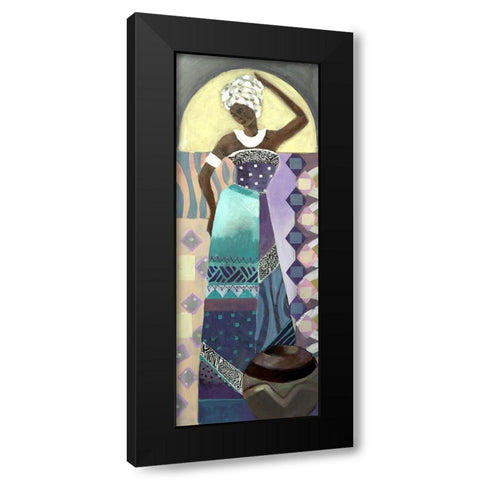 Purple Lady I Black Modern Wood Framed Art Print by Eaton, Winnie